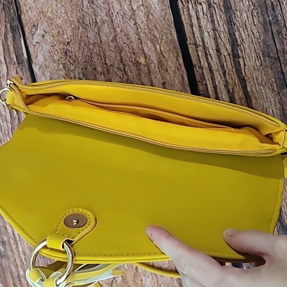 Boho Yellow Crossbody Purse - Picture 12 of 14